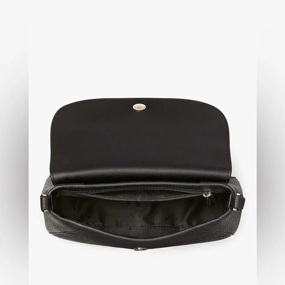 New! Kate Spade Black Monica Small Flap Crossbody NWT MSRP $259